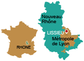 Commune de Lissieu, au nord de Lyon